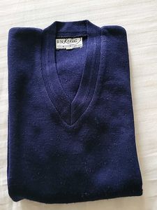 Navy Blue V-Neck Sweater