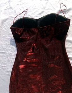 Brand New (Savana Dual Shade)RedShimmer Mini Dress