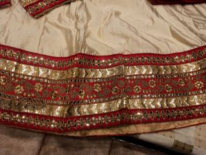 Red &amp; Gold Embellished Lehenga Set