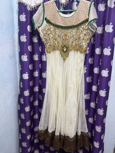 Elegant off white Anarkali Dress