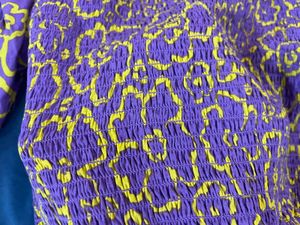 Purple &amp; Yellow Floral Smocked Top