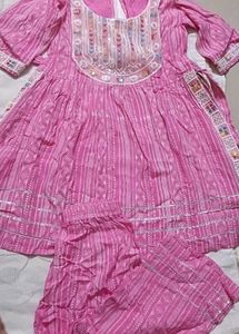Beautiful Pink Printed Kurta Set
