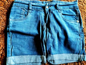 Classic Blue Denim Shorts set of 2