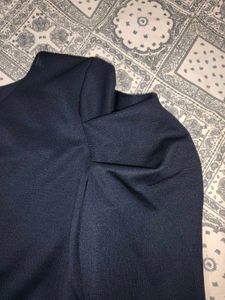Cute Navy Blue Crop Top