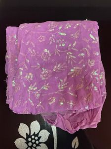 Stunning Lavender Sequined Saree