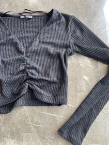 Zara Ribbed Crop Top