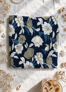 Navy Floral Long Sleeve Top
