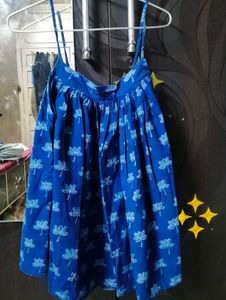 Blue Lotus Print Kurta