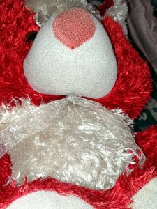 Adorable Red Teddy Bear with Heart