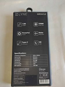Lyne Photon 35 Type-C Earphones blue