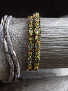 Elegant Beaded Bangle Set