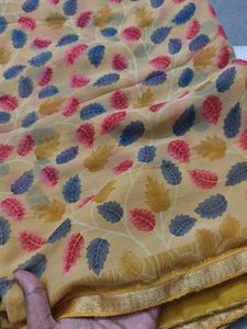 Yellow Floral Saree