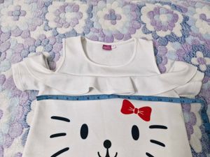 Cute Cat Cold Shoulder Dress
