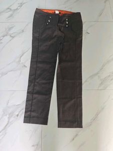 Stylish High-Waisted Metallic Pants
