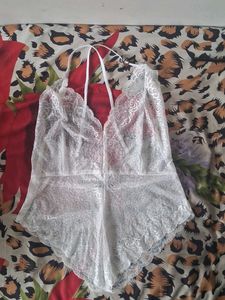 White Lace Teddy Lingerie
