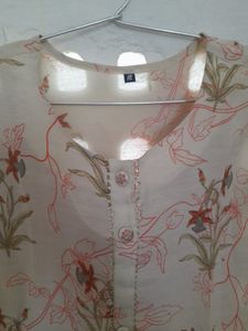 Elegant Floral Print Kurta