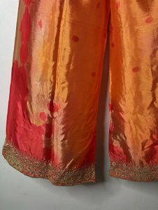 Beautiful Orange &amp; Red Kurta Set