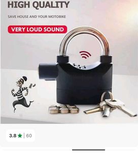 Padlock wihKeys alarm lock New Wdt Tag