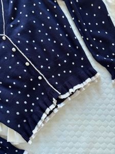 Navy Blue Polka Dot Cardigan