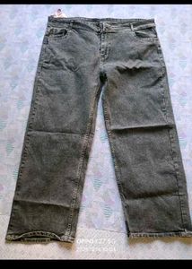 Grey Wide Leg Jeans