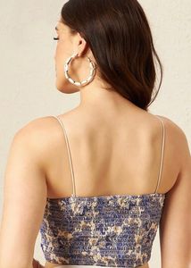 Paisley Print Crop Top