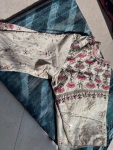 Elegant Embroidered Blouse &amp; Saree