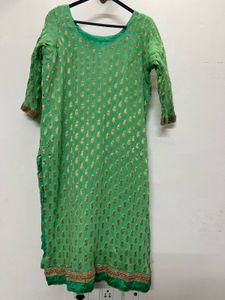 Kurta Green Kurti + Dupatta