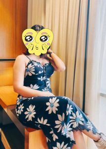 Black Daisy Print Slip Dress