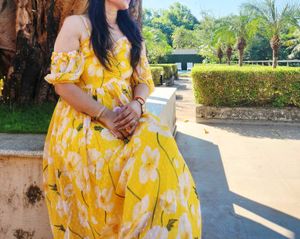 Yellow Floral Maxi Dress