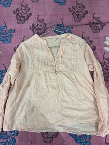 Light Pink Long Sleeve Blouse
