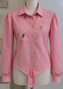 Charming Pink Striped Button-Up Shirt
