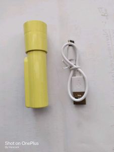Yellow Rechargeable Mini Flashlight