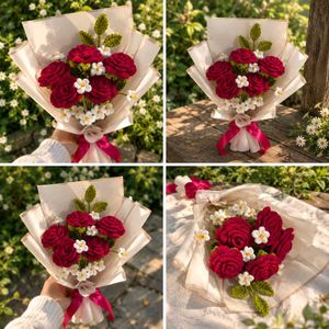 Crocheted Flower Bouquet