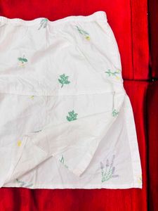 White Embroidered Tube Top