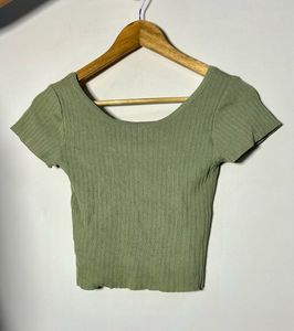 Chic Ribbed Button-Up Top