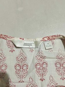 Red Print Short Sleeve Dress