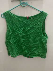 Green Crop Top unused