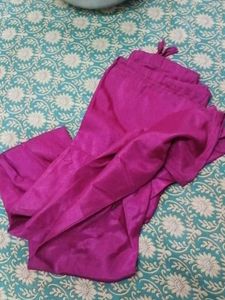 Elegant Magenta &amp; Black Anarkali Dress
