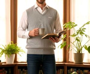 Silver Gray Knit Vest - Stylish & Versatile