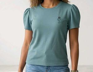 Puff Sleeve Graphic Tee