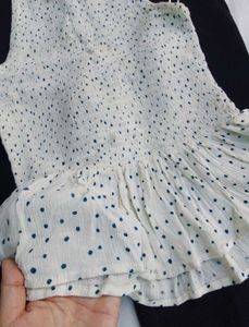 Creamy Polka Dot Halter Top