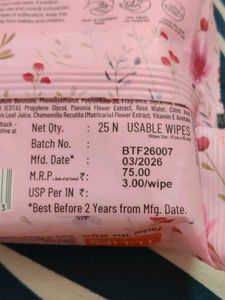 Tulips Facial wet wipes