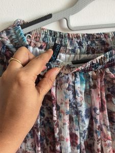 Flowy Floral Midi Skirt