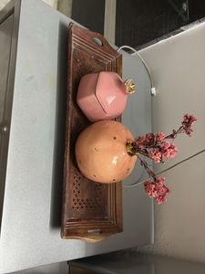 Pomegranate Trinket pot Set with tray