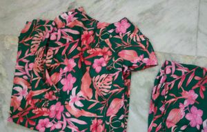 Beautiful Floral Kurta and Palazzo Set