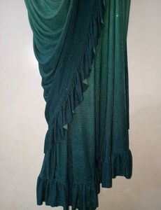 Emerald Green one-minute Saree 💚