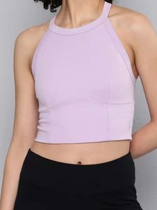 Lavender Halter Neck Sports Top