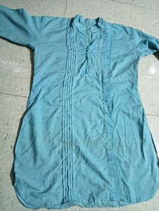 Chinese collar kurti and apple cut design