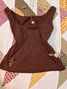 Y2K brown tank top