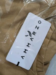 AMMARZO Casual Brown T-Shirt Drop shoulder Relexed